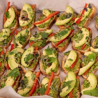 Avocado Toast Bruschetta Platter (24 Pieces)