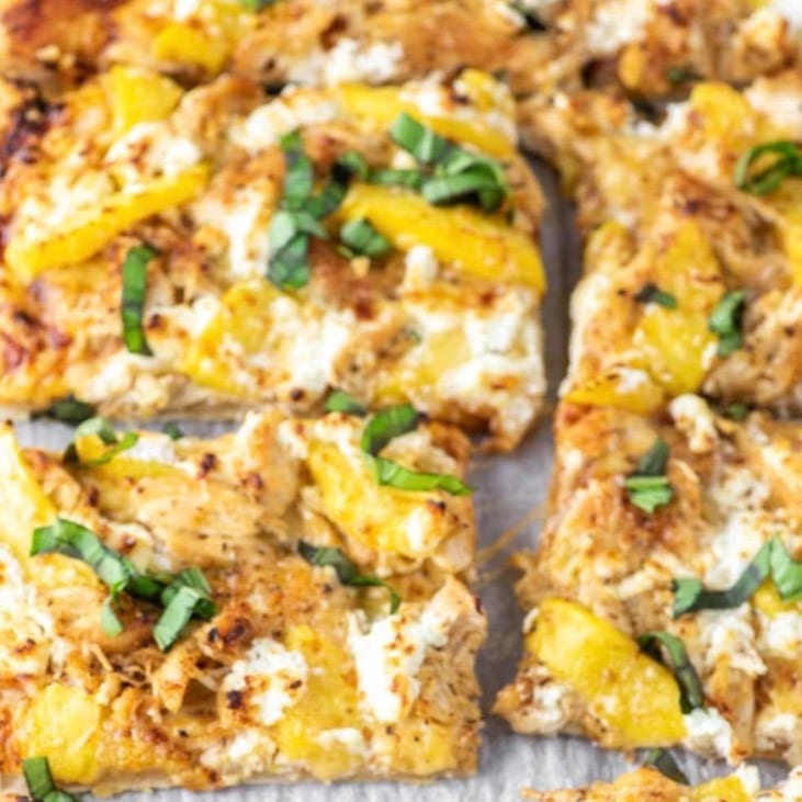 Chicken Mango Curry Pizza.
