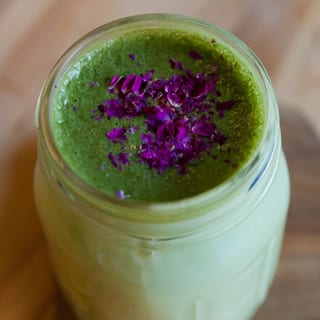 Rose Matcha Latte With Oat Milk