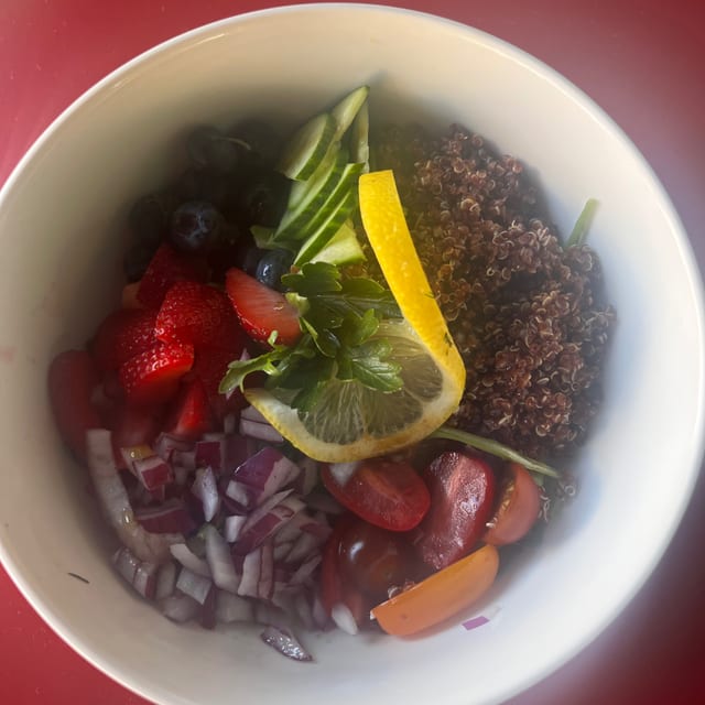 Quinoa Tabbouleh & Berry Salad.