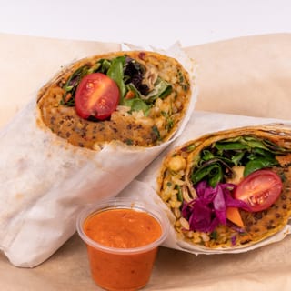 Felafal Burrito with avocado (Gluten Free Option)