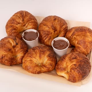 Butter Croissant Platter + Nutella + Rose Preserve (6 pieces)