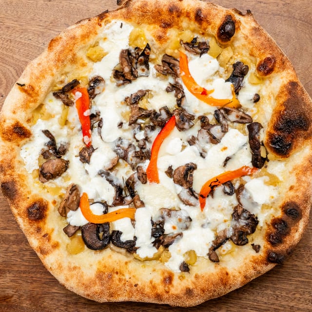 Istanbul Baba Mushroom Pizza (Vegan and Gluten Free options available).