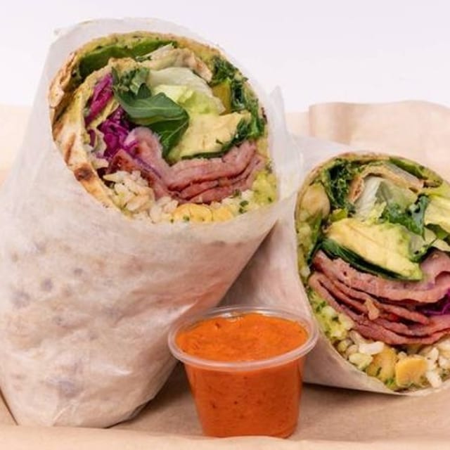 Turkey Bacon & Avocado Burrito (Gluten Free Option).