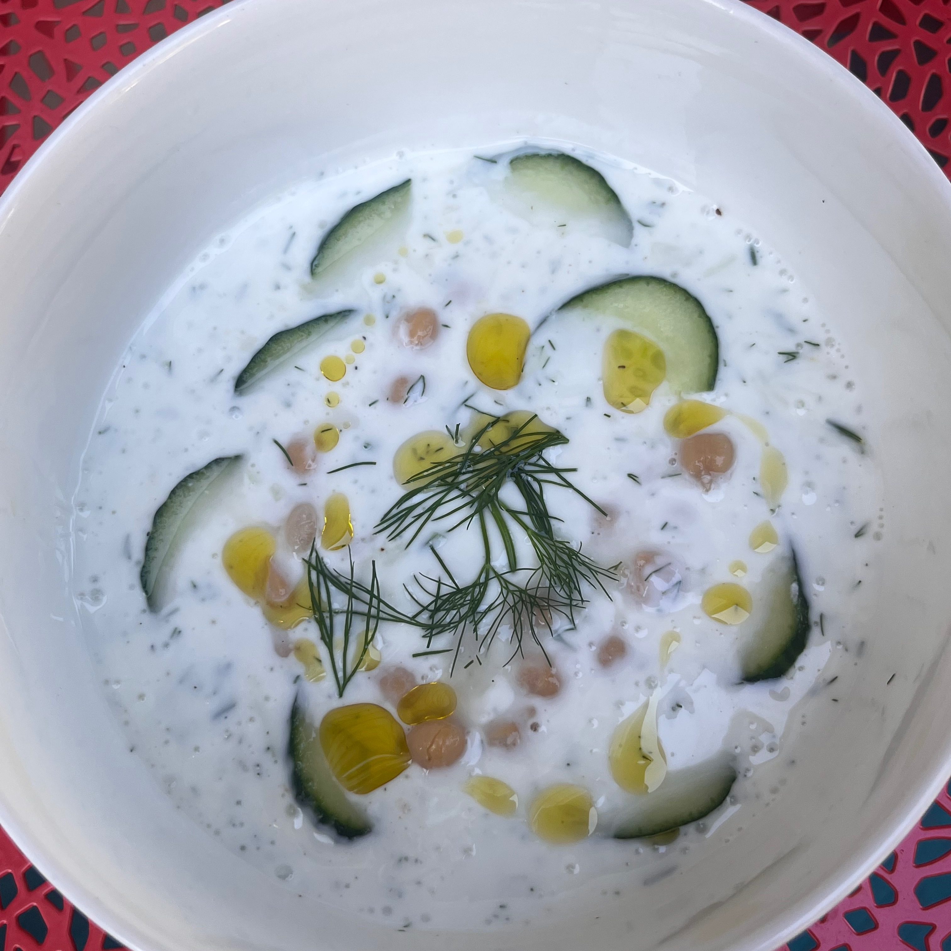 Chilled Chickpea Yogurt Soup (Turkish Summer Soup).