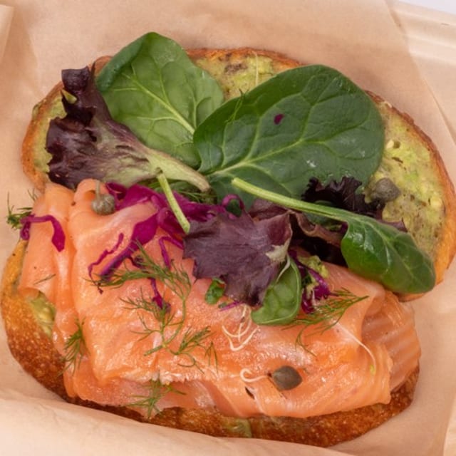 Smoked Salmon Sandwich.