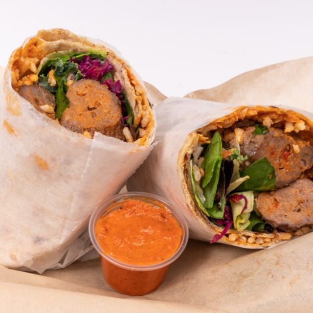 Meatballs Burrito (Gluten Free Option).