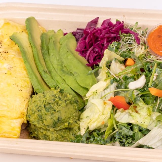 Omelet with Avocado Vegetarian - Gluten Free Option.