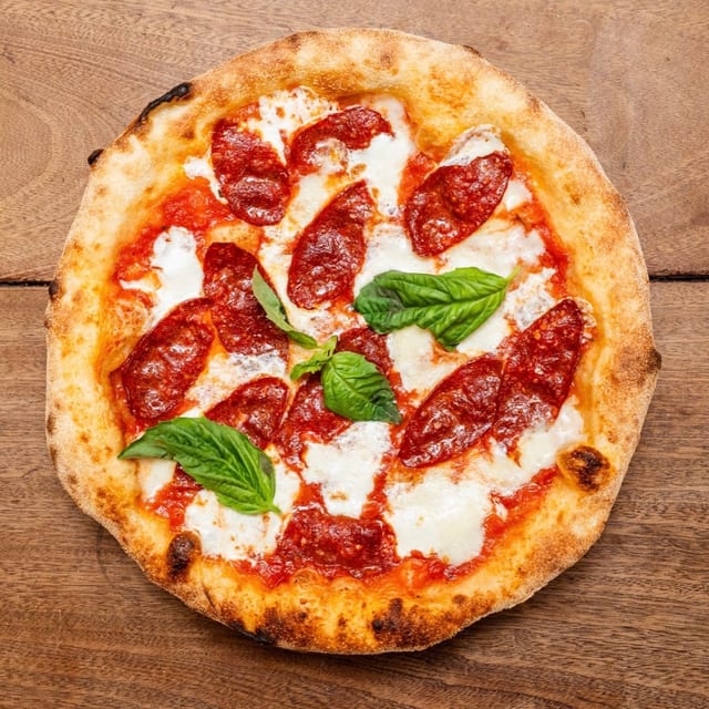 Turkish Pepperoni (Sucuk) & Kashkaval Pizza.