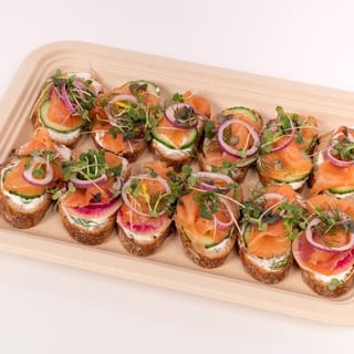 Smoked Wild Salmon Bruschetta Platter (12 Pieces)