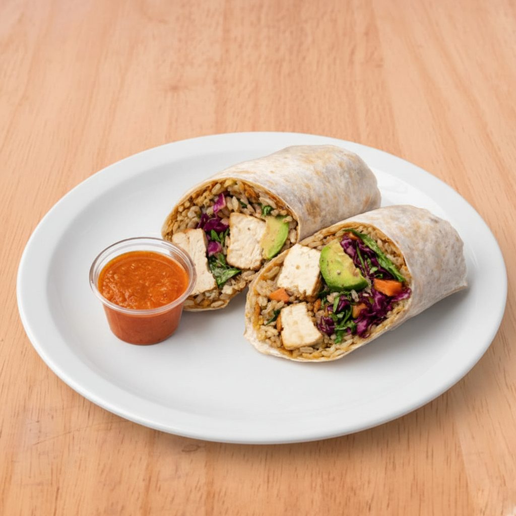 Veganizer Burrito (Vegan & Gluten Free option).